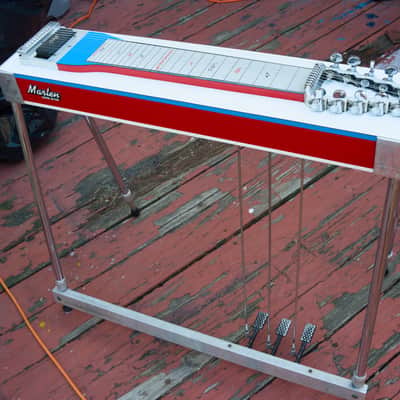 Marlen S10 70’s Single Neck 10-string Pedal Steel Guitar- Red/white/blue 3x3 image 10
