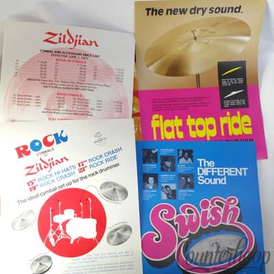 Zildjian Avedis Cymbals+Accessories Catalog '77 Rock+Swish+Flat Top Ride Inserts image 2