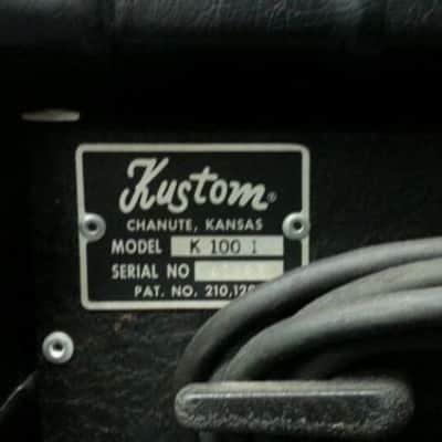Kustom K 100 Guitar Bass Amp & 2-12" CTS Bottom Amplifier Black image 4