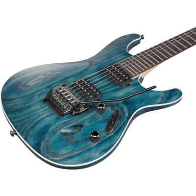 Ibanez S520AH S Standard 6-String Electric Guitar - Cosmic Blue Stained Flat image 7