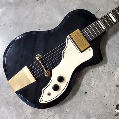 RARE Silvertone / Supro / Valco Artist Rhythm Tone "Art Deco" Electric Guitar (1958, Black & Gold) image 1