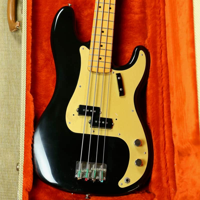 Fender '57 American Vintage Reissue Precision Bass - 1988 AVRI - Fullerton - Black over Surf Green image 1