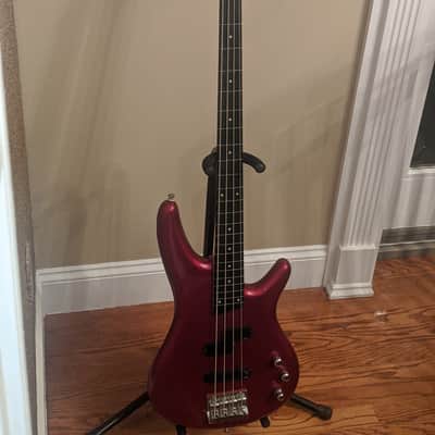 2004 Ibanez  SR300 DXF SoundGear Fretless - 4 String Bass Guitar 2004 Candy Apple Red image 1