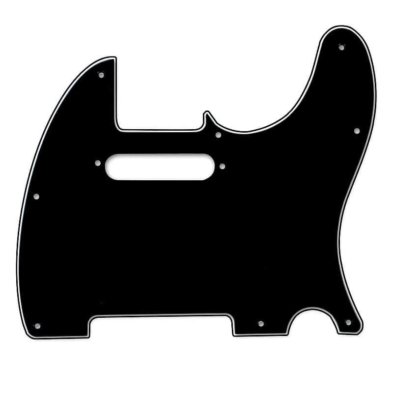 Golden Age Tele Pickguard, Black / white / black image 1
