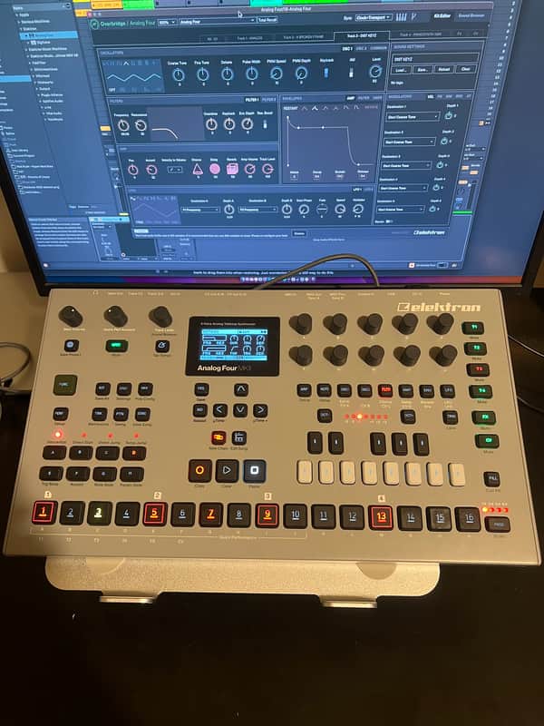 Elektron Analog Four MKII 4-Voice Tabletop Analog Synthesizer + Printed Manual image 1