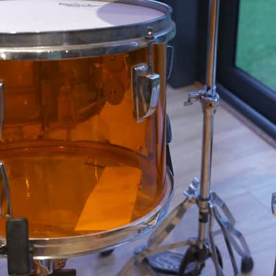 RARE Ludwig Vistalite Orange Drum Kit Owned by Michael Lee (Page & Plant) SIGNED - Delivery Available imagen 17
