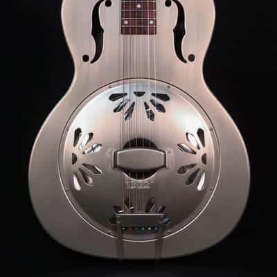 Gretsch G9201 Honey Dipper Round-Neck, Brass Body Biscuit Cone Resonator Guitar, Shed Roof Finish image 1