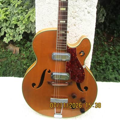 Harmony H-71 Meteor Guitar, 1960's, Blond, Dearmond Pu's, Waverly Tuners image 1