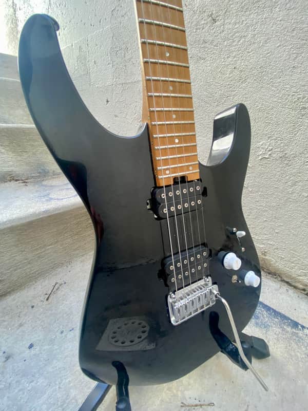 Black Charvel Pro-Mod DK24 HH 2PT CM (Used) image 1