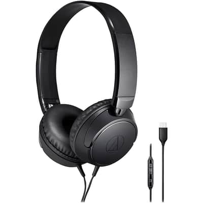 Audio-Technica ATH-S120C USB-C On-Ear Headphones Regular Black image 1