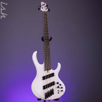 Ibanez BTB865MS 5-String Bass Workshop Transparent White Flat image 2