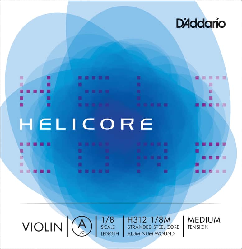 D'Addario H312 1/8M Helicore 1/8 Violin String - A Medium image 1