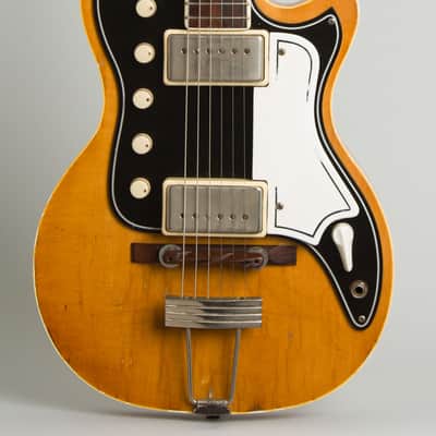 National Model 1104 Town & Country Solid Body Electric Guitar (1958), ser. #X74695, period soft shell case. image 3