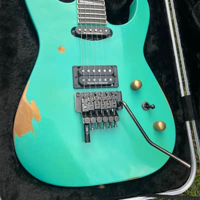 Jackson Custom Shop Music Zoo Exclusive SL2V Aged Nitro Sea Foam Green image 1