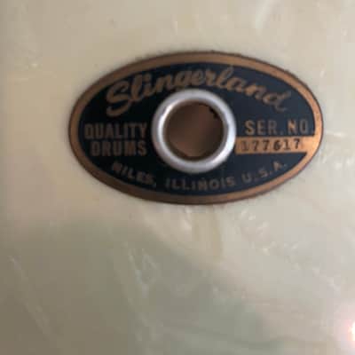 Slingerland 20" Floor Tom 1950's - White Marine Pearl image 5
