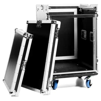 Flight Pro L-Rack 12U Angle Rack with Service Flap and Wheels image 4