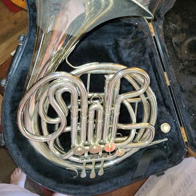 C.G. Conn 8D CONN Professional Model Double French Horn with Fixed Bell 2010s - Nickel-Silver image 1