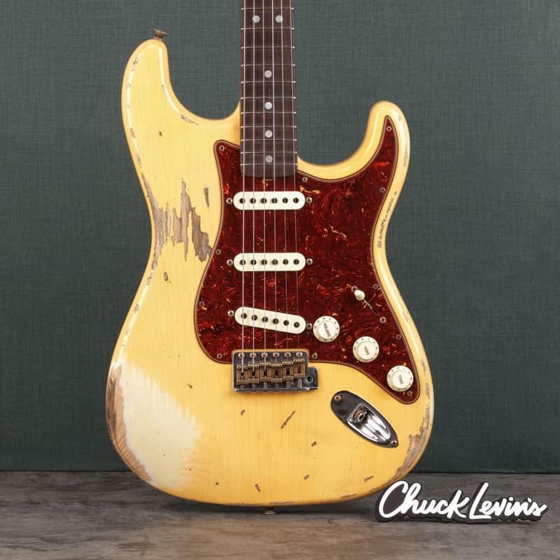 Fender Custom Shop 1969 Stratocaster Heavy Relic Guitar - Aged Vintage White - CHUCKSCLUSIVE - #R111533 image 1
