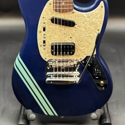 Fender Kurt Cobain Mustang 2012 - Dark Lake Placid Blue with Stripe image 1