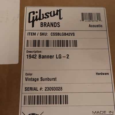 Gibson Custom 1942 Banner LG-2 Vintage Sunburst image 13