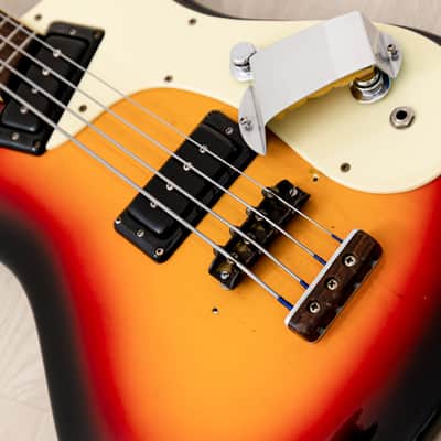 2000s Mosrite USA Mark I 1964 Custom Ventures Model Bass Sunburst w/ Vintage Case, Fillmore Japan image 8
