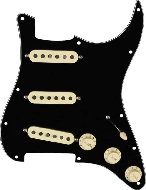 Fender Tex-Mex Loaded Stratocaster Pickguard, Black image 1