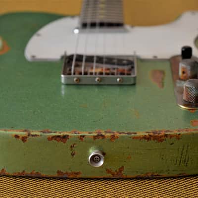 American Fender Telecaster Custom Heavy Relic Green Sparkle image 7