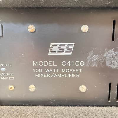 CSS Model C4100 100W MOSFET Powered Mixer Amplifier – Made in USA Late 1970s–early 1980s image 11