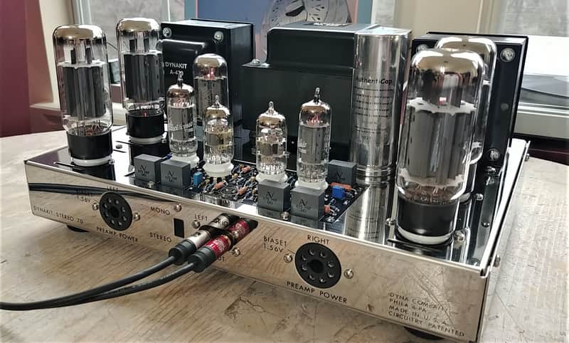 Dynaco ST-70 / Dynakit Stereo 70 Tube Amplifier w/ Evolution 4T Dual Triode Driver, w/ Tubes & Cover image 1