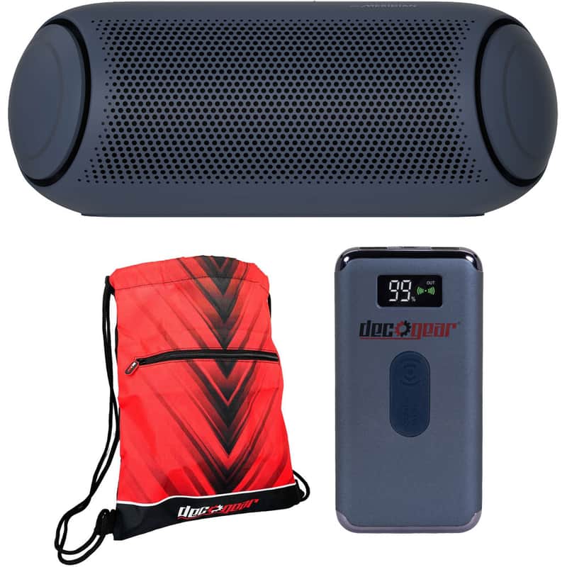 LG XBOOM Go PL5 Portable Bluetooth Speaker with Deco Gear Power Bank Bundle image 1