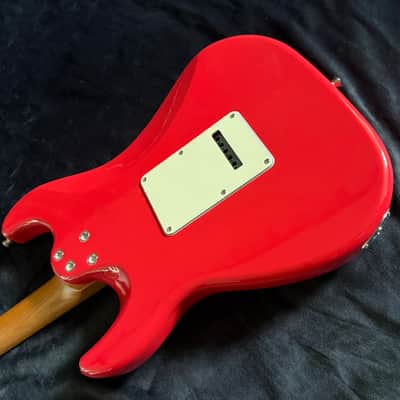 Jet Guitars JS-400 JS400 CRD, HSS Ceramic pickups, solid basswood body, 22 frets roasted maple neck, 2 point tremolo Free Setup image 6