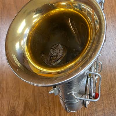 Blessing by CONN Bb vintage professional curved soprano saxophone in satin silver plate with gold wash bell, very RARE image 4