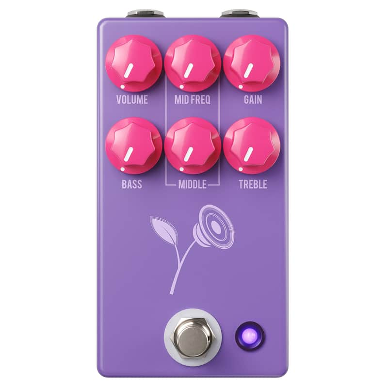 New JHS The Violet Lari Basilio Distortion Guitar Effects Pedal Purple image 1