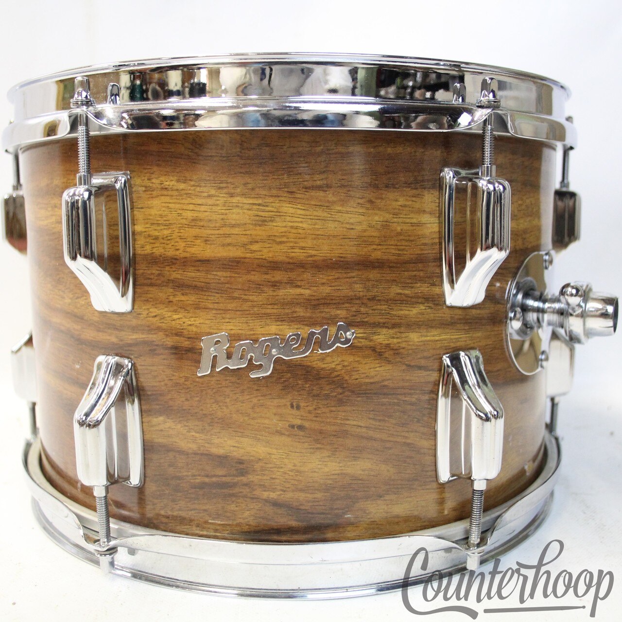 Rogers 12x8"Koa Tom Drum Vintage 70s 9/72 5Ply Swivomatic Powertone Fullerton US — main photograph