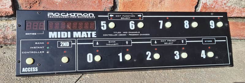 ROCKTRON MIDI MATE FOOT CONTROLLER W/ORIGINAL POWER SUPPLY 7 PIN CABLE image 1