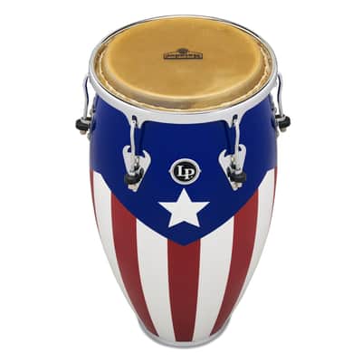 Latin Percussion LP Matador 12 1/2" Tumba Oak Puerto Rican Flag (M754S-PR) image 6