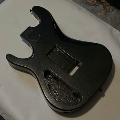 2020 Indonesian Kramer Nightswan Metallic Jet Black Guitar Body Floyd Ready 24.75" image 15