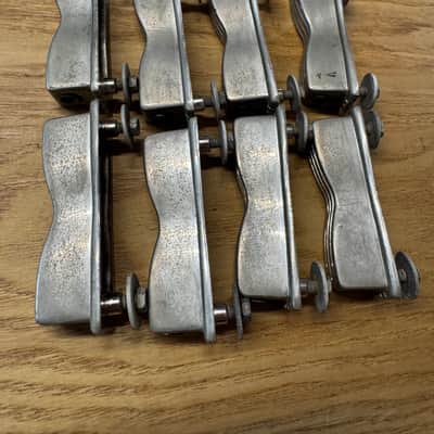 Set Of 8 Ludwig Nickel Plated Bow Tie Classic Lugs Pre serial WFL Jazz Fest Buddy Rich Etc image 4