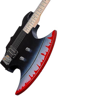 Glen Burton AXE Electric Guitar 6 String With FREE Carrying Bag GE2011 Black image 1