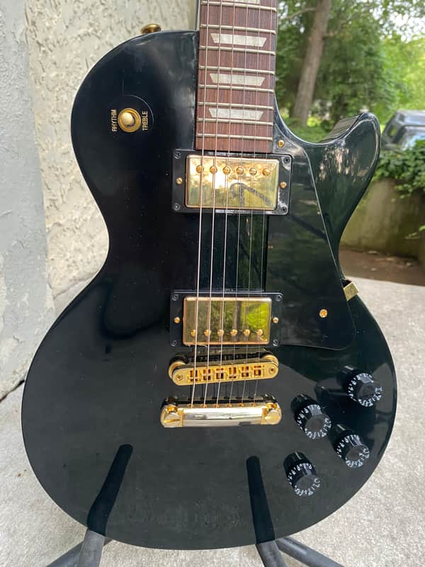 Gibson Les Paul Studio Push Pull Tone Guitar Center Exclusive- Ebony Gold Hardware image 1