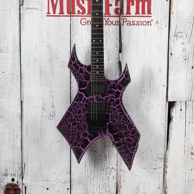 BC Rich Warlock Legacy with Floyd Rose Electric Guitar Purple Crackle image 2