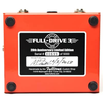 used 2013 Fulltone Full-Drive 3 20th Anniversary Limited Edition, Excellent Condition with Box! image 3