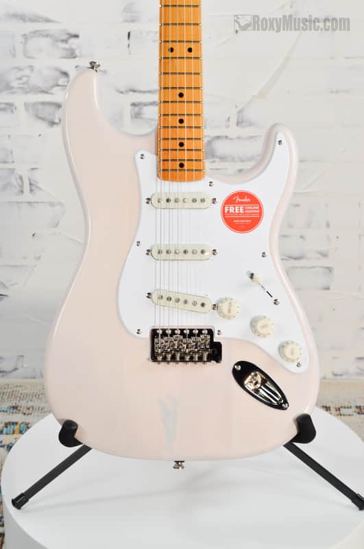 Squier Classic Vibe 50s Stratocaster Electric Guitar White Blonde With Gig Bag image 1