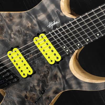 Mayones Hydra 7 Elite VF Custom Eye Poplar - Trans Black Raw image 22