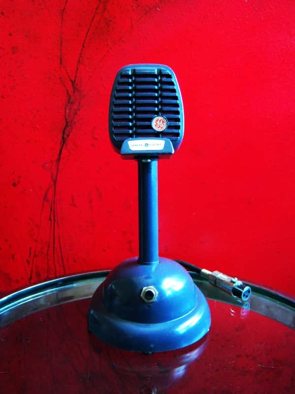 Vintage 1950's General Electric 97U29 / Shure 410 microphone w Shure S-36 stand PROP # 3 image 1