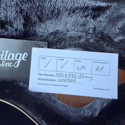 2025 Heritage H-535 Standard - Ebony Black image 23