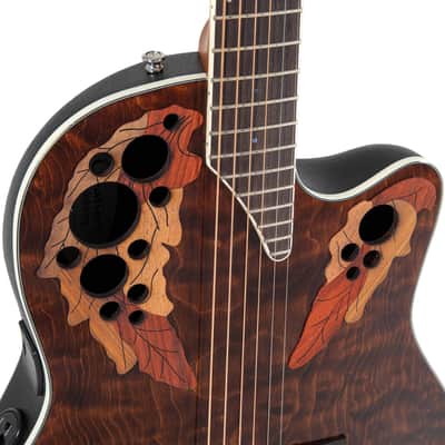 Ovation CE48P-TGE Celebrity Elite Plus Super Shallow Acoustic Electric Guitar, Tiger Eye image 6
