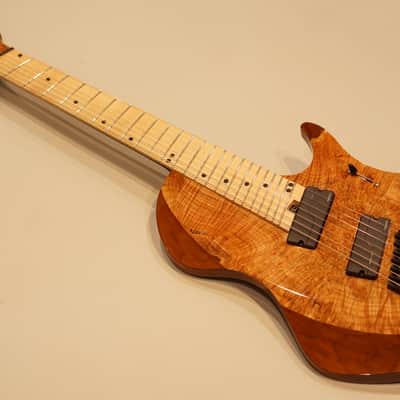 ABASI GUITARS Custom7 Multi Scale Burl Maple Top / Maple Fingerboard w/free shipping! image 1
