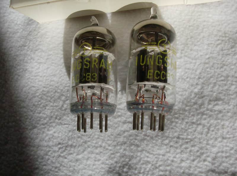 2 X NOS 1970s Tungsram ECC83 ( Platinum Matched Pair ) - Extremely strong emission! Same date codes! image 1