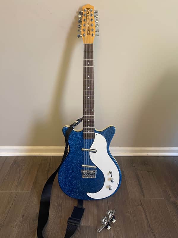 Danelectro 12 string 1997 - Blue sparkle image 1